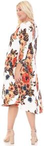 img 1 attached to 👗 Pastel by Vivienne Women's Swing Midi Dress Plus Size: Solid and Floral Styles for Effortless Elegance