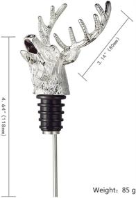 img 3 attached to FREEMASTER Wine Pourer Stainless Deer Stag Head Wine Aerators - 🍷 Unique Gift Ideas Bar Accessories for Birthday, Wedding, and Christmas Gifts (Silver White)