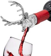 freemaster wine pourer stainless deer stag head wine aerators - 🍷 unique gift ideas bar accessories for birthday, wedding, and christmas gifts (silver white) logo