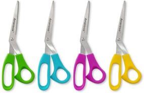 img 4 attached to 🔪 Avarosa Premium Sewing Scissors: 4 Pack Bulk Scissors, 8 Inch, Ultra Durable Stainless Steel Blade, Comfortable Plastic Handles - Ideal for Home, Office Use, Tailoring, Shearing