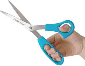 img 3 attached to 🔪 Avarosa Premium Sewing Scissors: 4 Pack Bulk Scissors, 8 Inch, Ultra Durable Stainless Steel Blade, Comfortable Plastic Handles - Ideal for Home, Office Use, Tailoring, Shearing