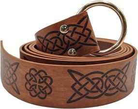 img 3 attached to Optimized Leather Accessories for Men's Belts in the Medieval Renaissance Style