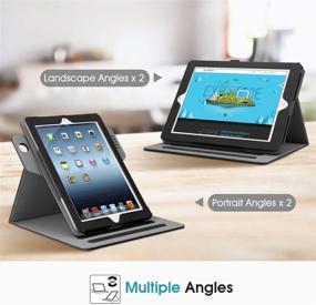 img 3 attached to 📱 Fintie iPad Case - Corner Protection, 360 Degree Rotating Stand, Pocket, Auto Sleep/Wake - For iPad 2/3/4 (Old Model)