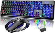 💡 enhanced rechargeable keyboard and mouse combo with backlit gaming, wireless 2.4g, and long-lasting battery for laptop, pc, and mac logo