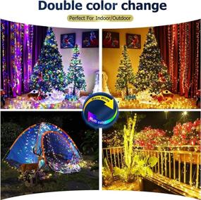 img 3 attached to 🎄 DEVPLY Christmas String Lights Outdoor Indoor - 300 LED 110Ft 9 Modes - Multicolor & Warm White Xmas Fairy Lights for Tree, Wedding, Garden - End to End Plug, Holiday Decoration