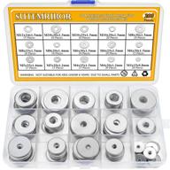 sutemribor 304 stainless steel large fender washer kit - 200 piece assortment with 15 sizes: m3 m4 m5 m6 m8 m10 m12 logo