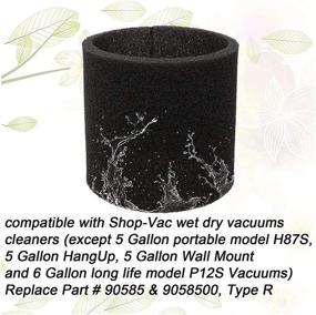 img 1 attached to 🔍 Shop-Vac 90304 90350 90333 Cartridge Filter Replacement - Foam Sleeve Filter for Wet/Dry Vacuum Cleaners 5 Gallon and Above, Comparable to Part # 90304, 90585 (2+4)