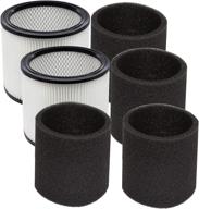 🔍 shop-vac 90304 90350 90333 cartridge filter replacement - foam sleeve filter for wet/dry vacuum cleaners 5 gallon and above, comparable to part # 90304, 90585 (2+4) logo