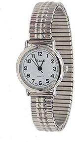 img 1 attached to ⌚ Xanadu Classic Dainty Case Stainless Steel Stretch Band Watch for Women