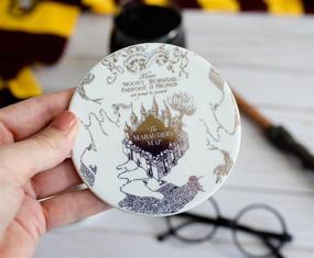 img 2 attached to Marauders Ceramic Coaster Set: Add a Touch of Potter Magic to Your Tabletop