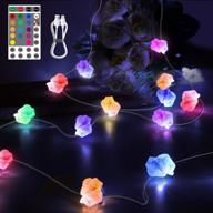 💎 amethyst crystal string lights - 13ft battery operated decorative hanging lights with remote for bedroom, christmas, party ornaments, wedding, and crystal decor логотип