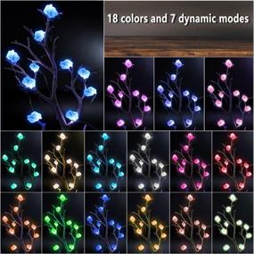 img 3 attached to 💎 Amethyst Crystal String Lights - 13ft Battery Operated Decorative Hanging Lights with Remote for Bedroom, Christmas, Party Ornaments, Wedding, and Crystal Decor