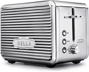 img 4 attached to BELLA Linea Collection 2-Slice Toaster: Extra Wide Slot & Custom Settings in Polished Stainless Steel