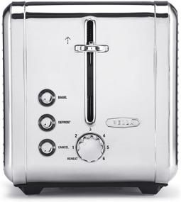 img 3 attached to BELLA Linea Collection 2-Slice Toaster: Extra Wide Slot & Custom Settings in Polished Stainless Steel