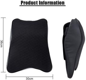 img 3 attached to 🚗 Car Seat Headrest Neck Rest Cushion: Comfortable Memory Foam Support for Neck and Back Pain Relief - Black 2pcs