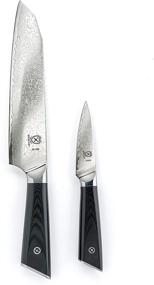 img 3 attached to Набор ножей Mercer Culinary Damascus VG-10 Santoku и Paring с высокой производительностью с рукоятками из G10