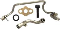 enhanced turbo feed & drain line tube for 2004-2007 ford 6.0l powerstroke diesel f250 f350 f450 logo