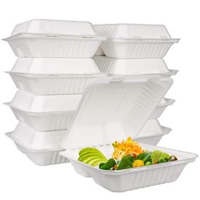 img 4 attached to Bekith Containers 3 Compartment Compostable Disposable