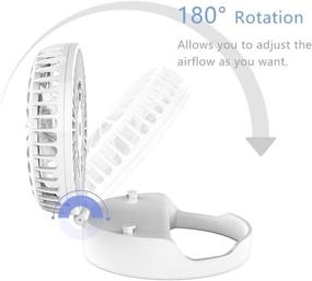 img 1 attached to 🌬️ HandFan Personal Fan Necklace: Small Portable & Rechargeable Neck Fan with Magnetic Switch, Strong Airflow, 3 Speed Modes - Perfect for Travel, Outdoors, Camping (White)
