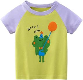 img 2 attached to 👚 DEEKEY Girls' Clothing: Graphic Toddler Short Sleeve T Shirts in Tops, Tees & Blouses
