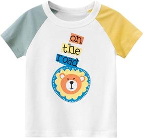 img 1 attached to 👚 DEEKEY Girls' Clothing: Graphic Toddler Short Sleeve T Shirts in Tops, Tees & Blouses