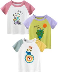 img 4 attached to 👚 DEEKEY Girls' Clothing: Graphic Toddler Short Sleeve T Shirts in Tops, Tees & Blouses