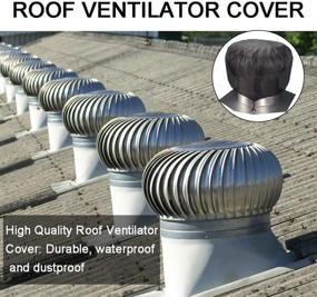 img 1 attached to 💨 Turbine Vent Cover for Enhanced Roof Ventilation - Durable, Lightweight, and Universal (S: 12"x17.5", Black)