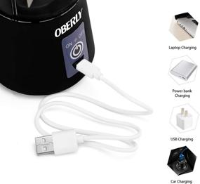 img 1 attached to 🏋️ OBERLY Portable Blender for Shakes and Smoothies: 2000mAh USB Rechargeable, 3D Six Blades, 13oz Travel Jars - Perfect for Gym, Office, and On the Go!