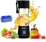 🏋️ oberly portable blender for shakes and smoothies: 2000mah usb rechargeable, 3d six blades, 13oz travel jars - perfect for gym, office, and on the go! логотип