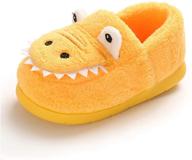 🦖 adorable enercake cartoon dinosaur toddler slippers for boys - comfortable shoes and slippers combo! logo