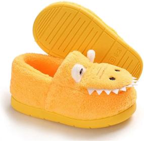 img 2 attached to 🦖 Adorable ENERCAKE Cartoon Dinosaur Toddler Slippers for Boys - Comfortable Shoes and Slippers Combo!