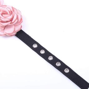 img 1 attached to 🌹 Stylish Handmade SKS PET Dog Collar: Roses Flower Design for Small Dogs Girl Chihuahua Yorkie - Adjustable Pet Necklace