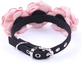 img 3 attached to 🌹 Stylish Handmade SKS PET Dog Collar: Roses Flower Design for Small Dogs Girl Chihuahua Yorkie - Adjustable Pet Necklace