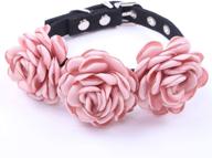 🌹 stylish handmade sks pet dog collar: roses flower design for small dogs girl chihuahua yorkie - adjustable pet necklace logo