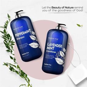 img 1 attached to 🌱 MAJESTIC PURE Peppermint Oil Shampoo and Lavender Mint Conditioner Set - Hair Growth Stimulating Formula with Biotin for Thinning Hair, Fights Hair Loss, Sulfate Free - Men and Women - 16.9 fl oz x 2 - Effective Hair Care Solution