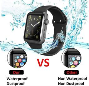 img 2 attached to 📱 38mm Apple Watch Series 3/2/1 Screen Protector [2 Pack] - Full Coverage Tempered Glass, Anti-Scratch HD Clear Bubble-Free Film for Apple iWatch 38mm