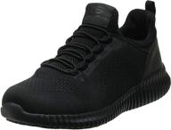 skechers men's cessnock black work & safety shoe - men's shoes logo
