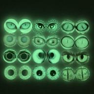 🔮 10 pairs 30mm glow in the dark glass animal eyes: enhance diy crafts with round dome glass cabochons flatback for clay projects logo