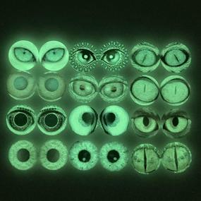 img 4 attached to 🔮 10 Pairs 30mm Glow in the Dark Glass Animal Eyes: Enhance DIY Crafts with Round Dome Glass Cabochons Flatback for Clay Projects