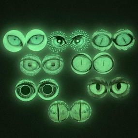 img 1 attached to 🔮 10 Pairs 30mm Glow in the Dark Glass Animal Eyes: Enhance DIY Crafts with Round Dome Glass Cabochons Flatback for Clay Projects