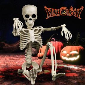 img 1 attached to Halloween Skeletons Hyperzoo Skeleton Posable