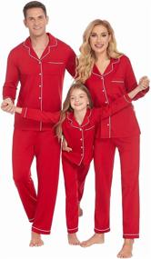 img 4 attached to Discover Cozy and Stylish Ekouaer Sleepwear Matching Outfits Loungewear for Ultimate Comfort