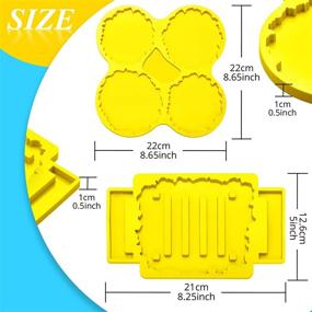 img 3 attached to 2-Piece Resin Coaster Mold Set with Coaster Stand- Silicone Mold for Cup Mats - Epoxy Resin Casting Mold with Cup Stand Holder - DIY Crafts Home Decorations Coaster Making Tools (Yellow)