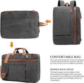 img 3 attached to CoolBELL Convertible Messenger Briefcase: The Ultimate Multi-Functional Backpacks for Every Occasion