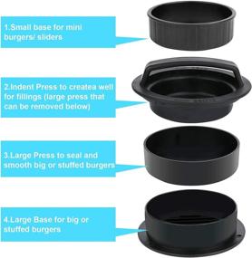 img 2 attached to 🍔 HAHAYOO 3-in-1 Stuffed Burger Press Patty Maker Kit - Non-Stick Hamburger Press Patty Maker with 100 Pcs Wax Patty Paper - Sausage Patty Press for Sliders, Patties, and Grilling