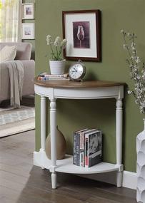 img 4 attached to 🏡 French Country Entryway Table with Driftwood Top and White Frame for Easy Organization