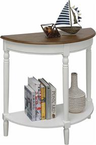 img 3 attached to 🏡 French Country Entryway Table with Driftwood Top and White Frame for Easy Organization