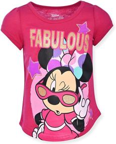 img 2 attached to 👚 Набор из 4 футболок на короткий рукав Disney Minnie Mouse для девочек - стильный модный набор для детей