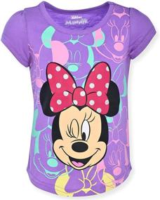 img 3 attached to 👚 Набор из 4 футболок на короткий рукав Disney Minnie Mouse для девочек - стильный модный набор для детей