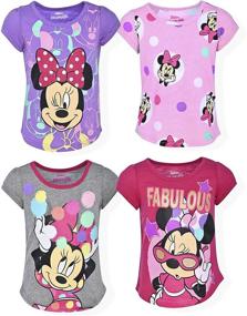 img 4 attached to 👚 Набор из 4 футболок на короткий рукав Disney Minnie Mouse для девочек - стильный модный набор для детей